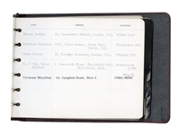 Beatles Brian Epstein's Hand-Annotated Personal Address Book with All Four Beatles Addresses, Rolling Stones, More, Caiazzo
