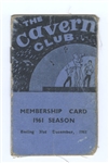 Cavern Club Original 1961 Membership Card Signed by Remo Four Andrew and Manly