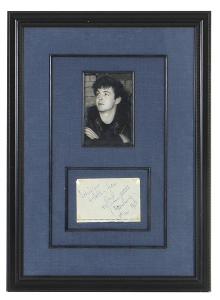 Paul McCartney 1962 Handwritten & Signed Inscription Hamburg, Germany