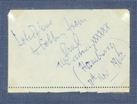 Paul McCartney 1962 Handwritten & Signed Inscription Hamburg, Germany