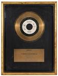 John Lennon "Just Like Starting Over" Original Gold Single Record Award