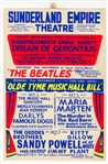 The Beatles 1963 Sunderland Empire Window Card