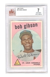 1959 Topps #514 Bob Gibson Rookie Card BVG 7