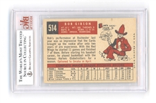 1959 Topps #514 Bob Gibson Rookie Card BVG 7