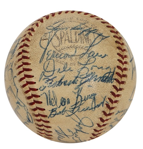 1955 Pittsburgh Pirates Team Signed Baseball (27 Signatures) with Roberto Clemente (Rookie) JSA