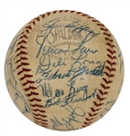 1955 Pittsburgh Pirates Team Signed Baseball (27 Signatures) with Roberto Clemente (Rookie) JSA