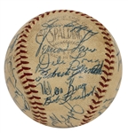 1955 Pittsburgh Pirates Team Signed Baseball (27 Signatures) with Roberto Clemente (Rookie) JSA