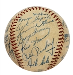 1955 Pittsburgh Pirates Team Signed Baseball (27 Signatures) with Roberto Clemente (Rookie) JSA