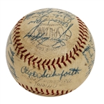 1955 Pittsburgh Pirates Team Signed Baseball (27 Signatures) with Roberto Clemente (Rookie) JSA