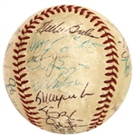 1971 World Series Champion Pittsburgh Pirates Team Signed Baseball (25 Signatures) with Roberto Clemente JSA