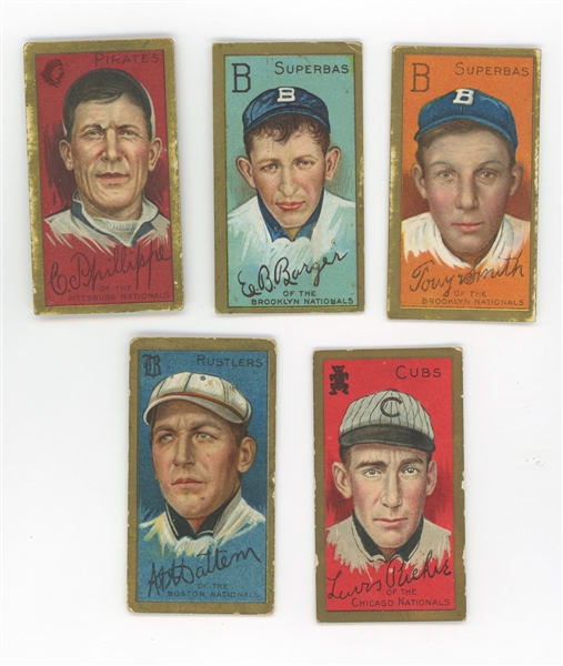 Lot of 5 T205 Gold Borders Cards
