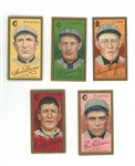 Lot of 5 T205 Gold Borders Pirates and Cubs Players Mix