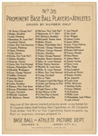 1911 T3 Turkey Red #35 Joe Tinker Cabinets — Checklist Back