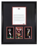 Joe Montana and Jerry Rice Signed Upper Deck Contract Display