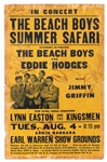 Beach Boys Vintage Signed 1964 “Summer Safari” Original Cardboard Concert Poster