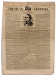 Vintage American Sentinel Newspaper