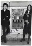 Bob Dylan Signed Program Page Photograph (REAL)