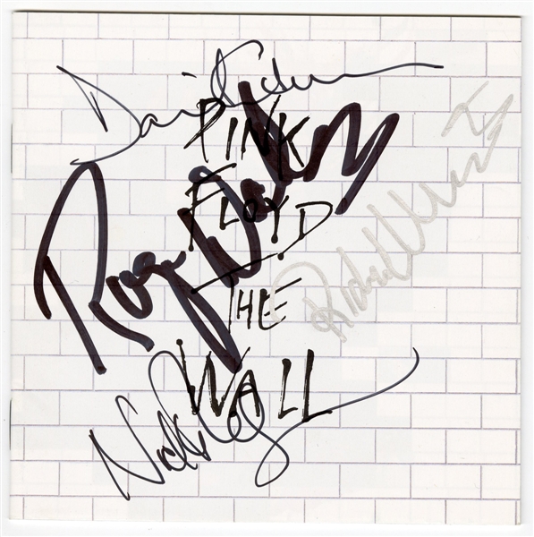 Pink Floyd Fully Signed “The Wall” CD Cover Floyd Authentic
