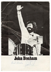 Led Zeppelin John Bonham Signed Photograph JSA & REAL