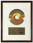 The Beatles “Penny Lane” Original RIAA White Matte Gold 45 Award Presented to The Beatles