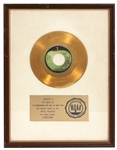 The Beatles “Something” RIAA White Matte 45 Gold Award Presented to The Beatles