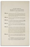 Harry Houdini Typed Letter Signed an ''Open Letter'' to President Coolidge Restricting Spiritualists'' (PSA)