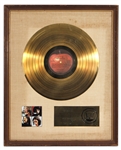 The Beatles “Let It Be” RIAA White Matte Gold Album Award Presented to The Beatles