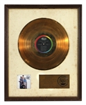 The Beatles “Yesterday and Today” RIAA White Matte Gold Album Award Presented to The Beatles