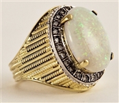 Elvis Presley Owned and Worn 14 KT Gold Diamond and Opal Ring