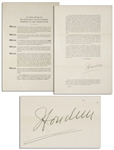 Harry Houdini Typed Letter Signed an Open Letter to President Coolidge Restricting Spiritualists (PSA)