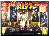 KISS Alive IV The Symphony Australia Telstra Dome Concert Poster Lithograph Framed Signed Gene Simmons Paul Stanley Peter Criss Tommy Thayer