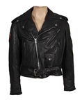 KISS Hot In The Shade Concert Leather Tour Jacket 1990 Embroidered Sphinx from the 2001 Official Kiss Auction