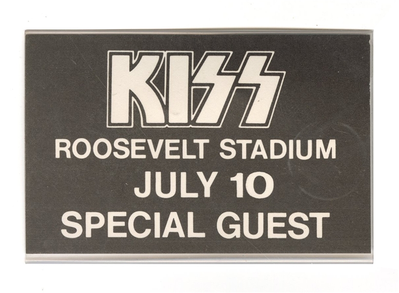 KISS Destroyer Concert Tour July 10, 1976 Roosevelt Stadium, Jersey City, New Jersey Special Guest Backstage Pass