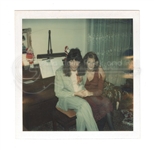 KISS Original Vintage Polaroid Photo of Ace Frehley and Jeanette Frehley Dressed Up For An Evening Out Christmas Time in New York 1976
