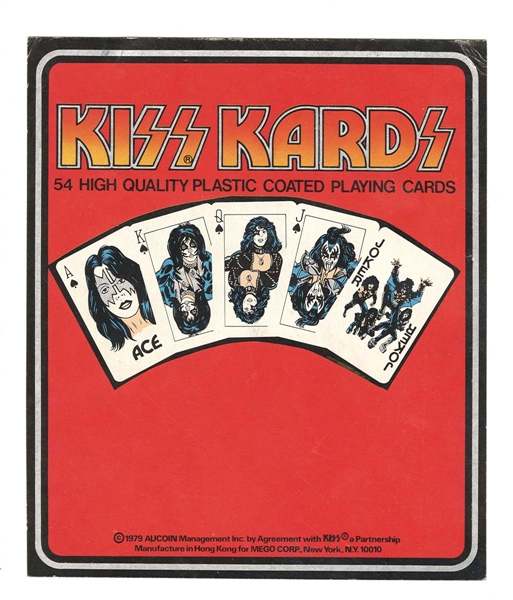 KISS Blister Pack Backing Card for the "Kiss Kards" Unreleased Prototype Toy 1979 Aucoin Product Package Sample
