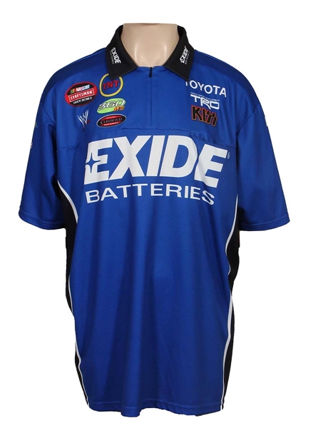 KISS Toyota Racing Development Nascar Crew Shirt Exide Batteries Unworn XL circa 2002 - 2004