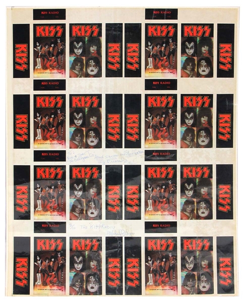 KISS Radio Box Graphics Uncut 1 of a Kind Production Proof Sheet 1977 Aucoin