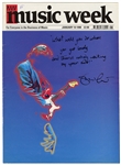 Eric Clapton Signed & “Layla” Handwritten Lyrics on Music Week Magazine REAL