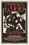 KISS with The Plasmatics Creatures Of The Night Tour Feb 16, 1983 Dubuque, Iowa Concert Poster