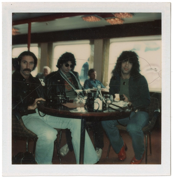 KISS Original Vintage Polaroid Photo taken by Ace Frehley of Paul Stanley with Kiss Security Bodyguard Rick Stuart and other Europe 1976