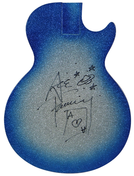 KISS Ace Frehley Gibson Les Paul Guitar Signed Paint Sample Body for Blue Burst Silver Sparkle Finish Approval 1998 -- formerly owned by Ace Frehley
