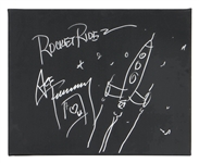 KISS Ace Frehley Rocket Ride Space and Planets Theme Artwork Designed, Hand-Drawn & Signed