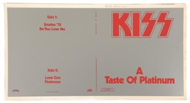 KISS A Taste Of Platinum Promo Sampler USA Album Cover Production Proof Sample January 20, 1978