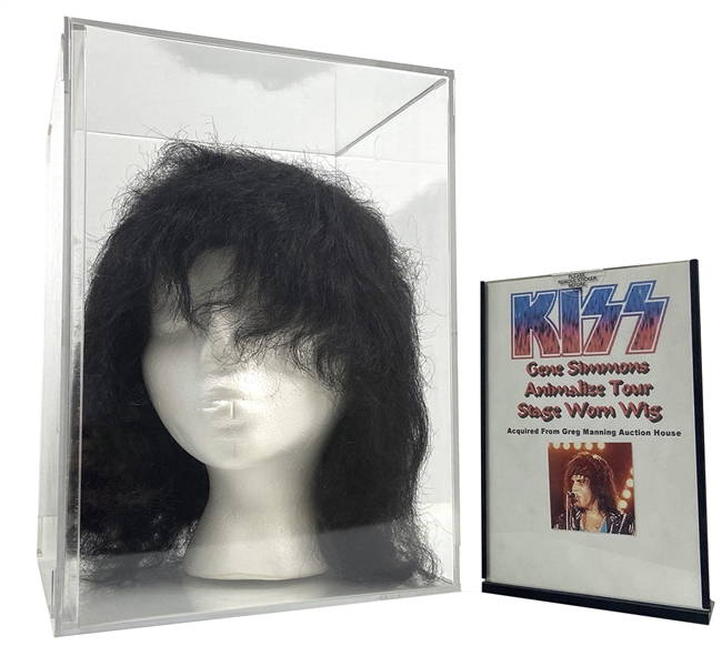 KISS Gene Simmons Stage Worn Wig from the Animalize Concert Tour 1984 - 1985 -- purchased 2001 Official Kiss Auction