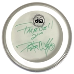 KISS Peter Criss Farewell Tour 2000 unused DW Drumhead Signed Bold Autograph in Green