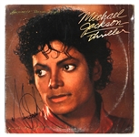 Michael Jackson Signed "Thriller" 12-Inch Single Jacket (JSA)