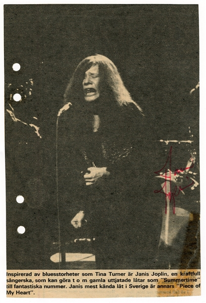 Janis Joplin Signed Magazine Photograph (JSA & REAL)