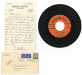 Buddy Holly Handwritten & Signed Letter To His Parents with Envelope (JSA & REAL)