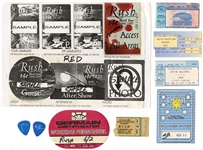 Neil Peart Stage Used Drumsticks with Tour Ephemera