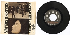 John Lennon & Yoko Ono Signed “Woman is the “N***** of the World” 45 Sleeve (Caiazzo & JSA)